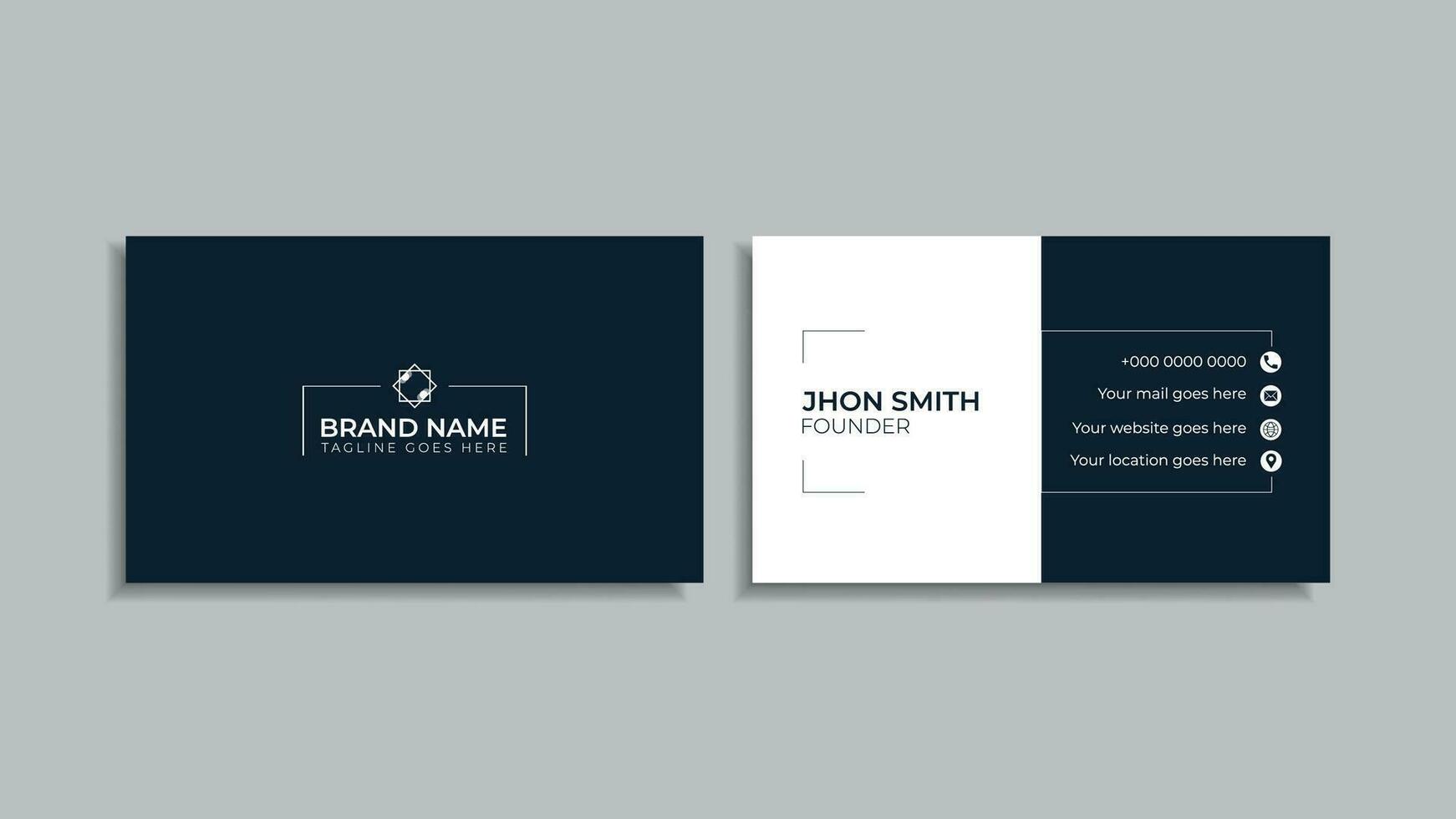 Professional business card design unique business card template fresh card minimal design White and Blue own design simple design vector illustrator visiting card name card