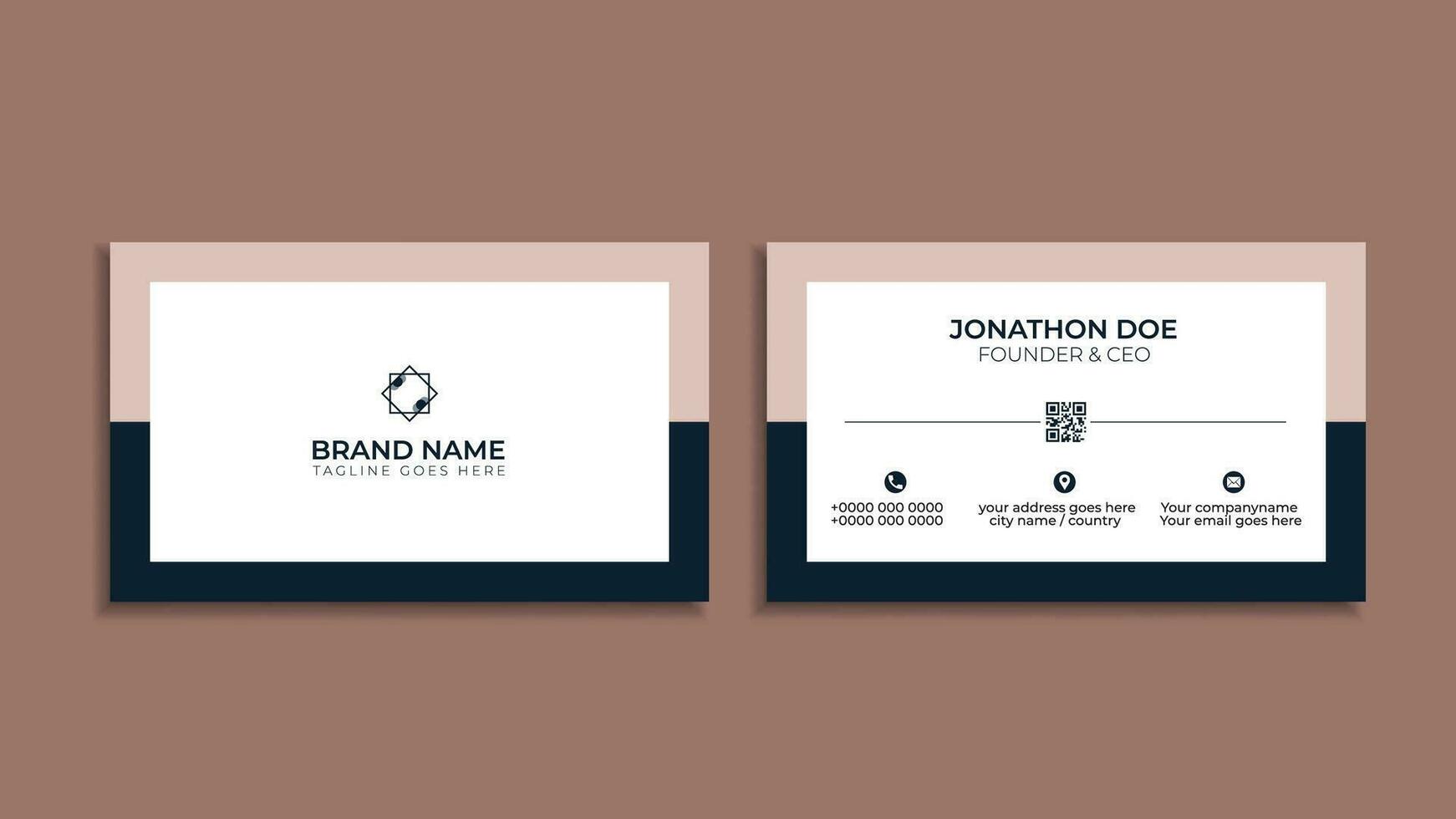 Professional business card deign and corporate business card design minimal visiting card trendy business card fresh name card design vector