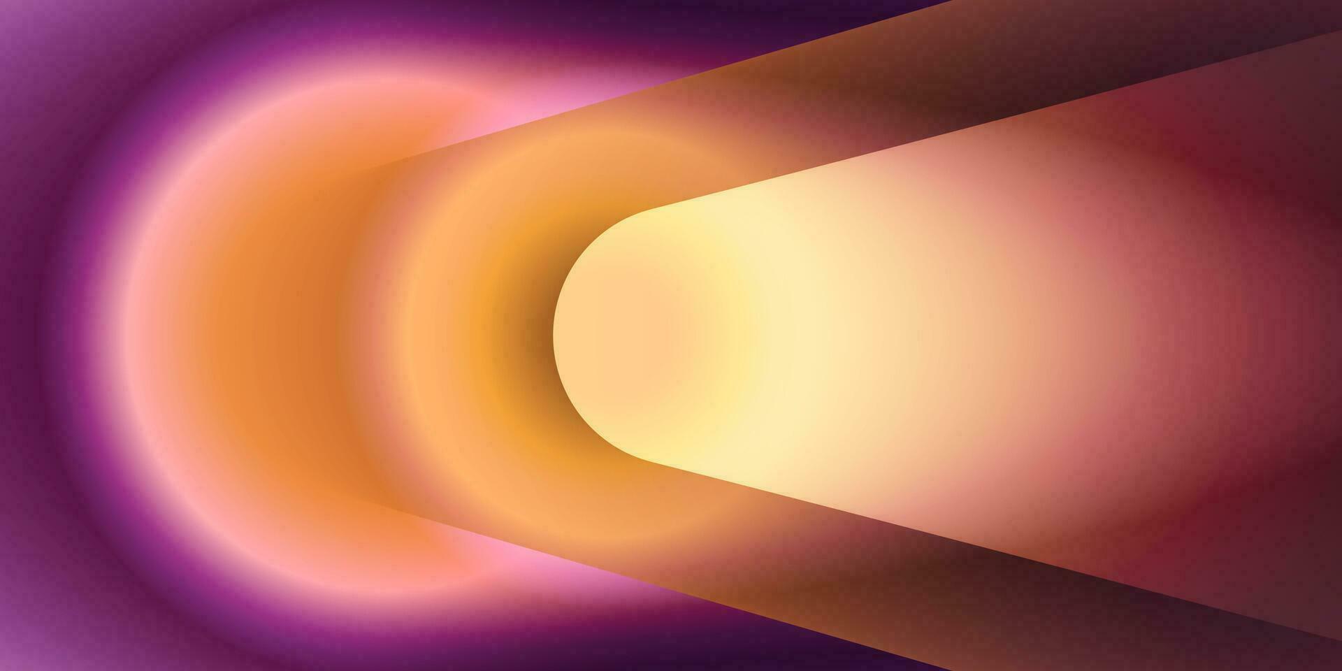 3d flashlight circle on dark background. 3D Flashlight with projection Spotlight on Banner Vector Illustration. abstract horizontal light shine on dark background