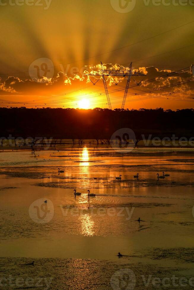 Beautiful sunset view in Las Pampas, Argentina photo