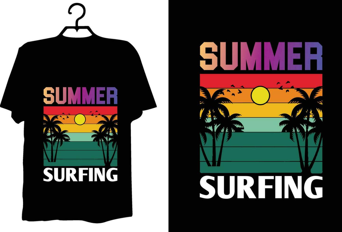 diseño de camiseta de verano vector