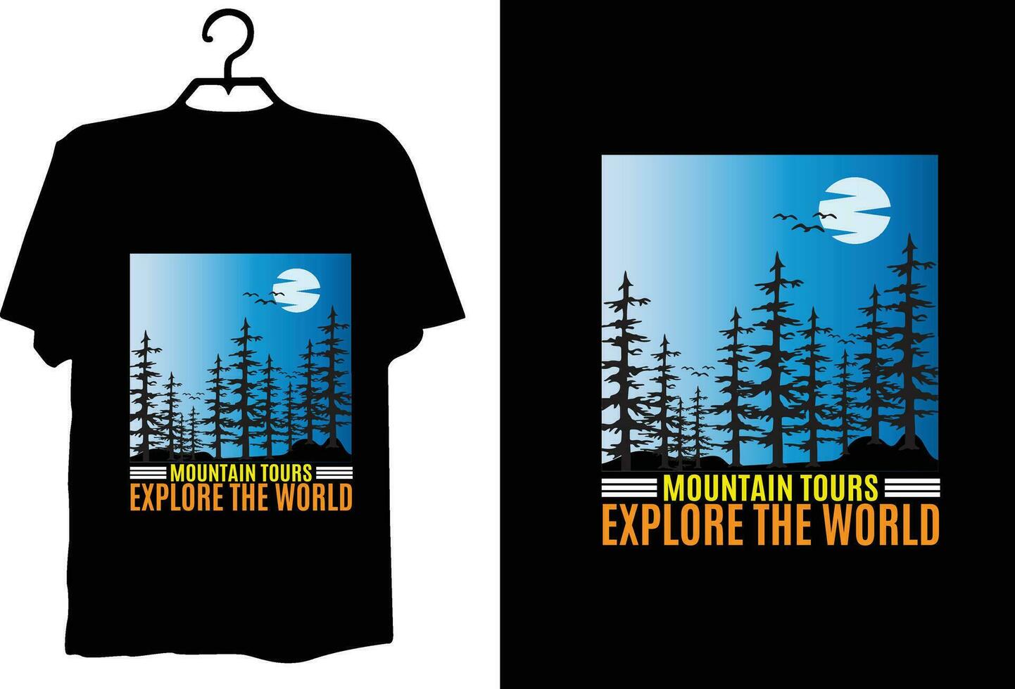 Hiking t shirt design vector