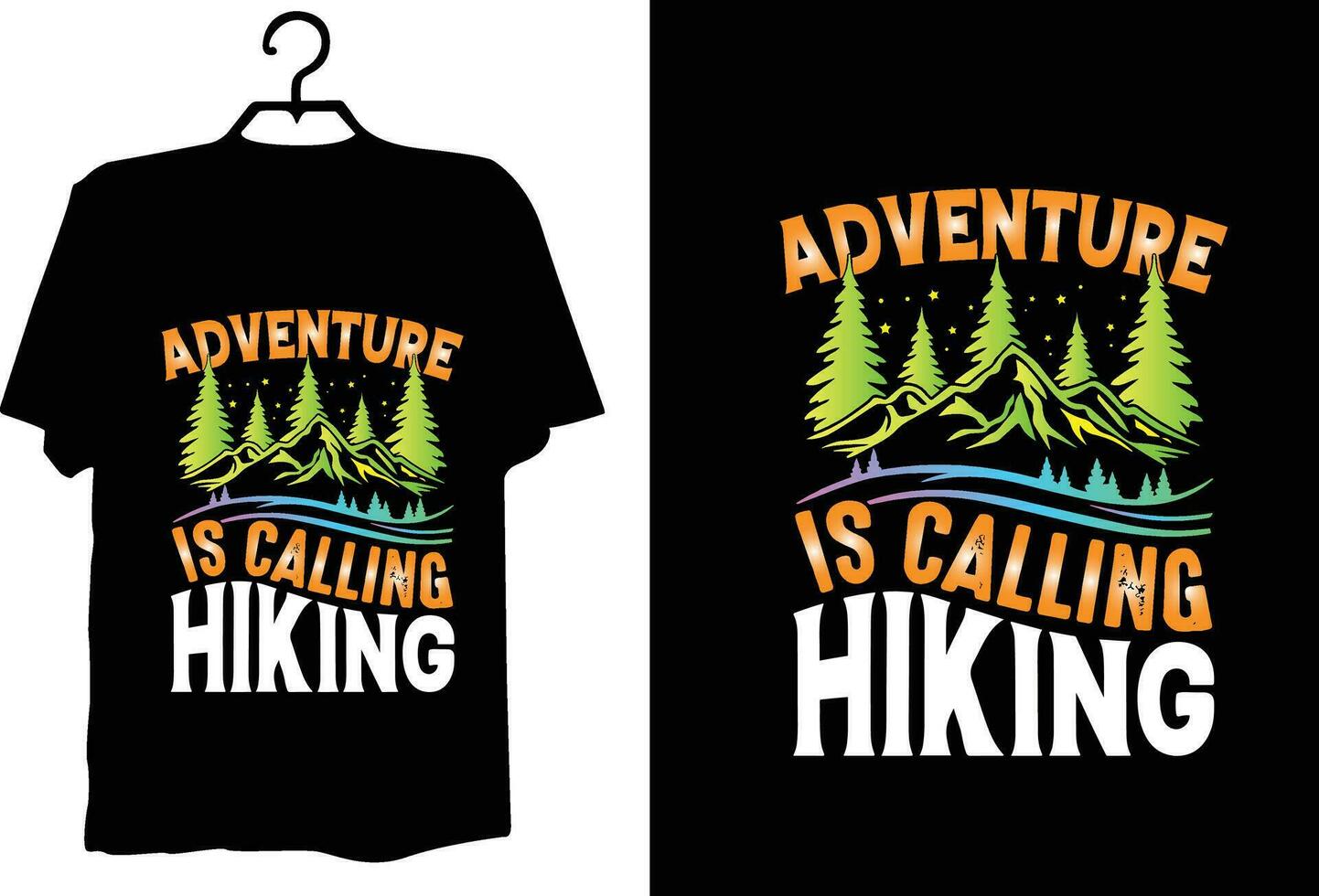 Hiking t shirt design vector