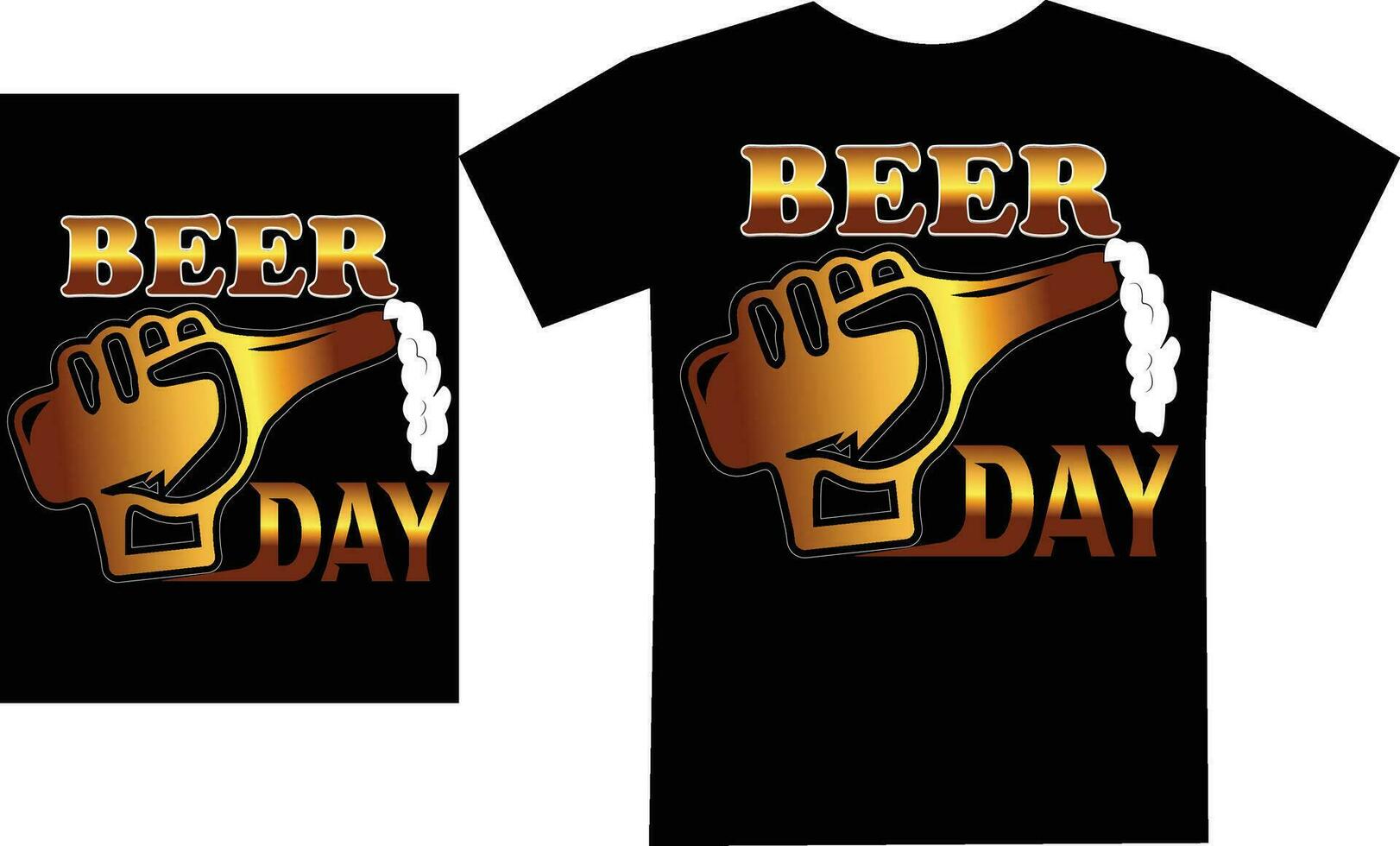 International Beer Day T- Shirt design vector file.