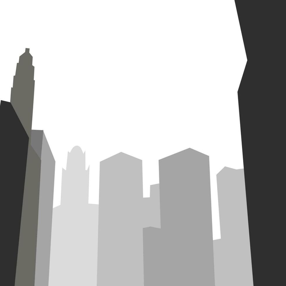 silhouette of urban buildings in black and white. can be used for backgrounds vector