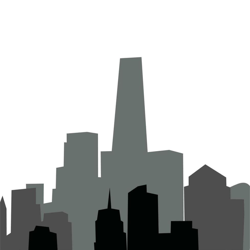 silueta de urbano edificios en negro y blanco. lata ser usado para antecedentes vector