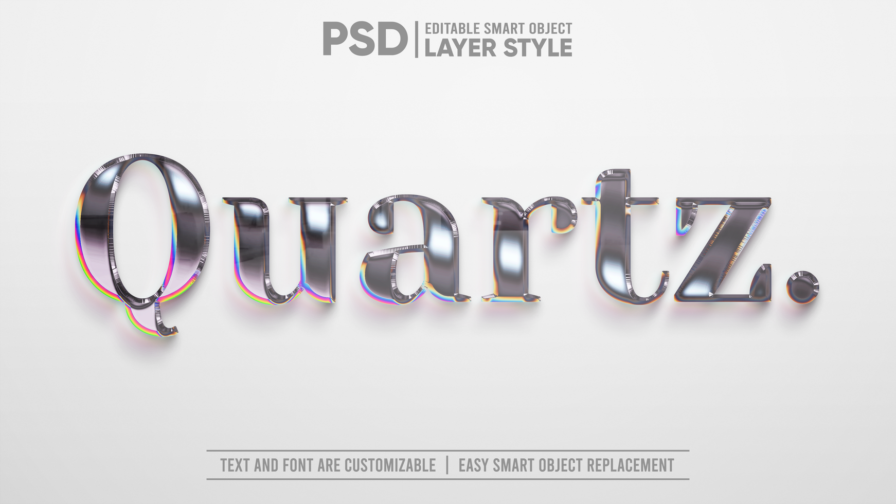 Shiny Crystal Black Opal Quartz Editable Smart Object Text Effect psd