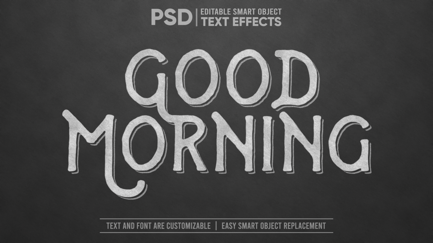 Chalk In The Black Board Editable Smart Object Text Effect psd