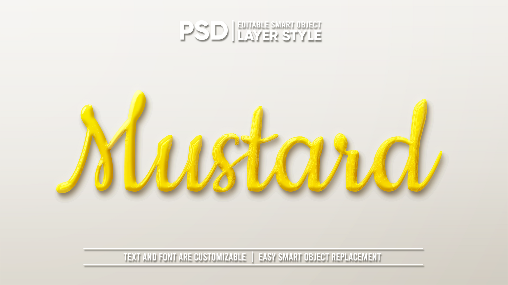 Mustard Liquid Lettering Layer Editable Layer Style Smart Object Text Effect psd