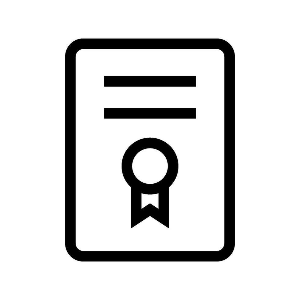 Certificate Icon Vector Symbol Design Illustration