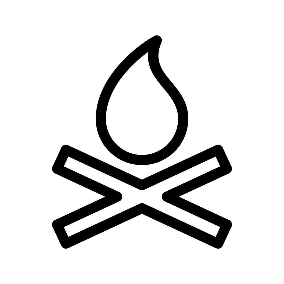 Campfire Icon Vector Symbol Design Illustration