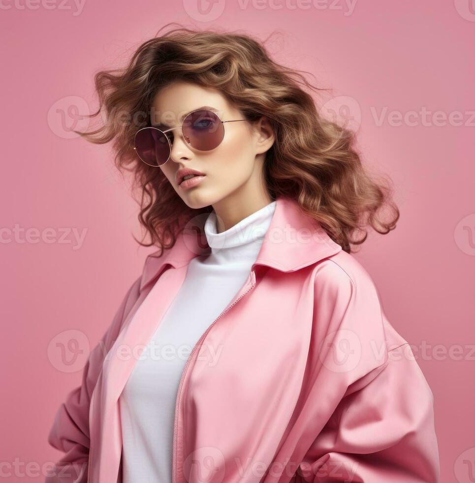 Fashion girl in sunglasses photo