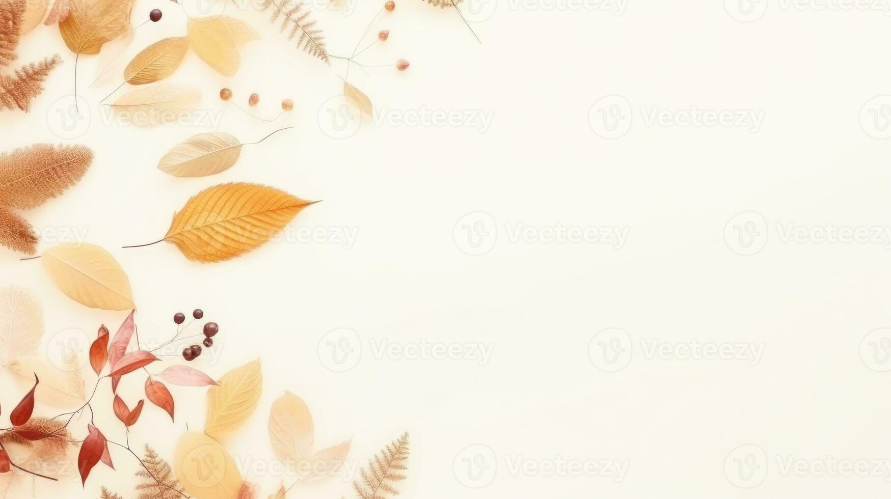 Autumn minimalist beige background photo