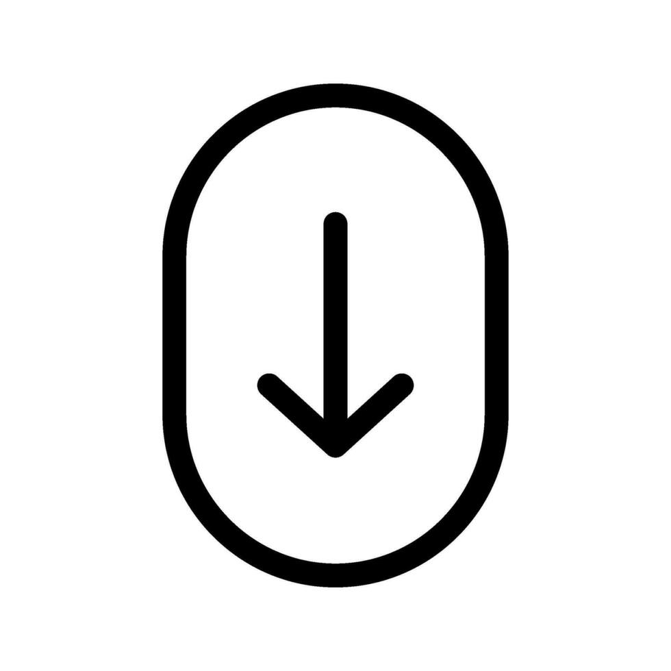 Desplazarse abajo icono vector símbolo diseño ilustración