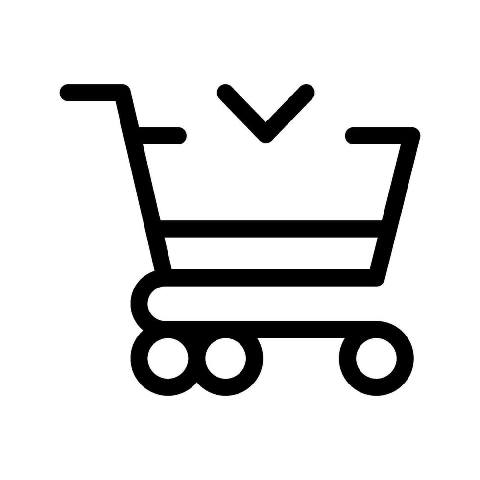 compras carro icono vector símbolo diseño ilustración