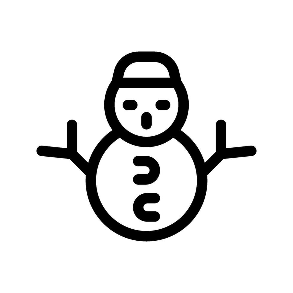 Snowman Icon Vector Symbol Design Illustration