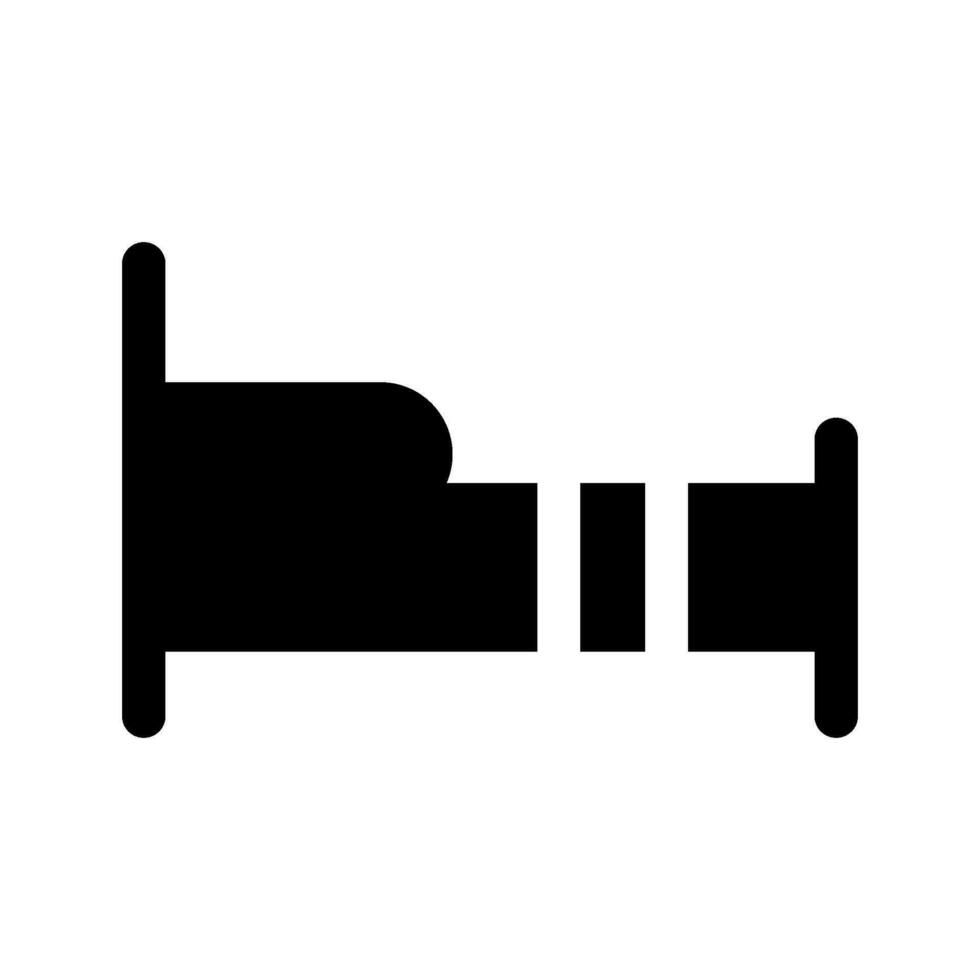 Hospital Bed Icon Vector Symbol Design Illustration