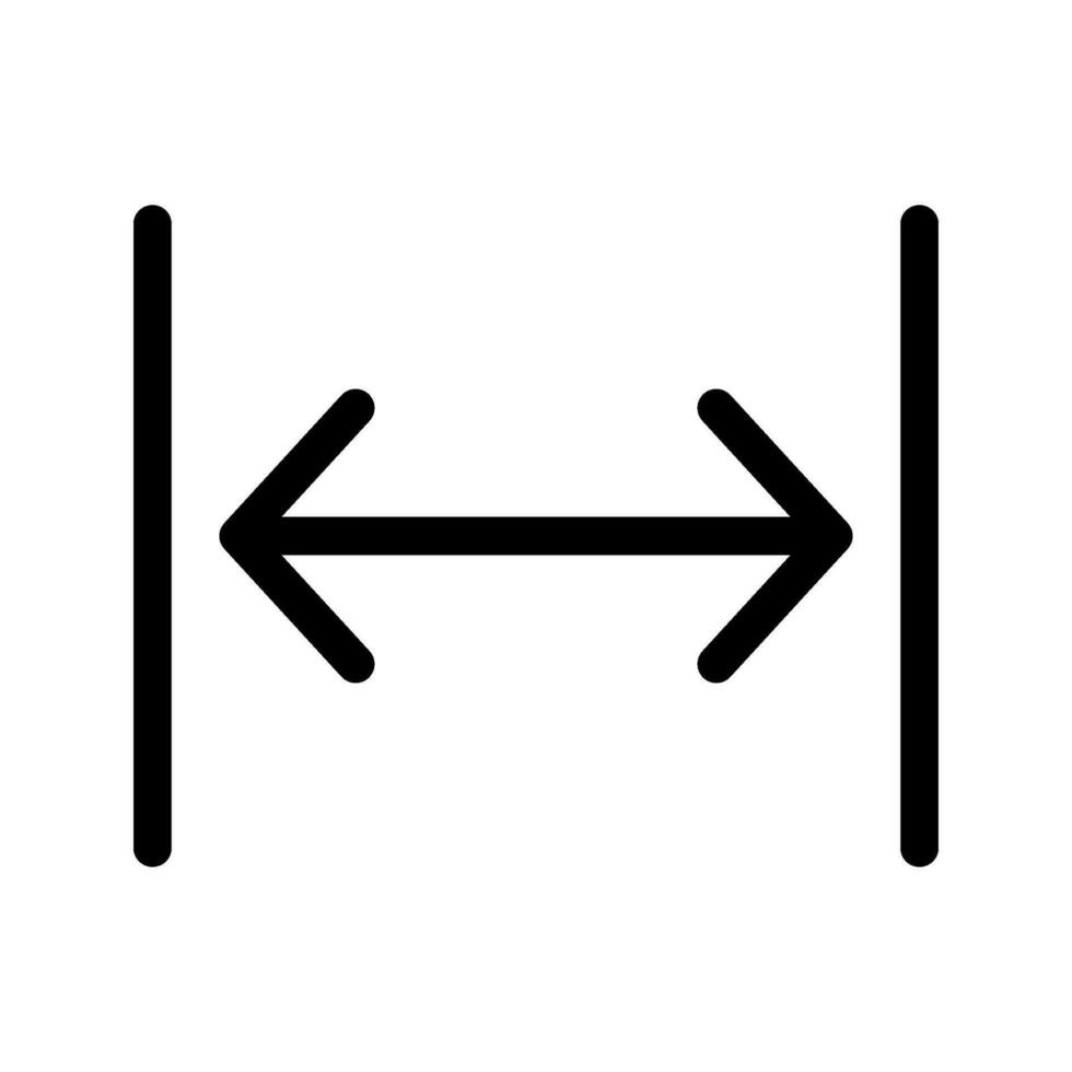 Width Icon Vector Symbol Design Illustration