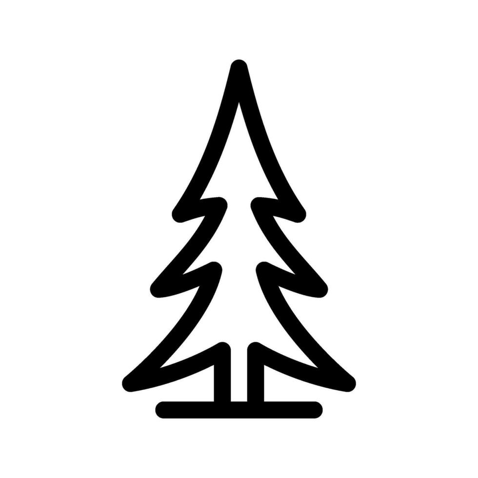 Christmas Tree Icon Vector Symbol Design Illustration