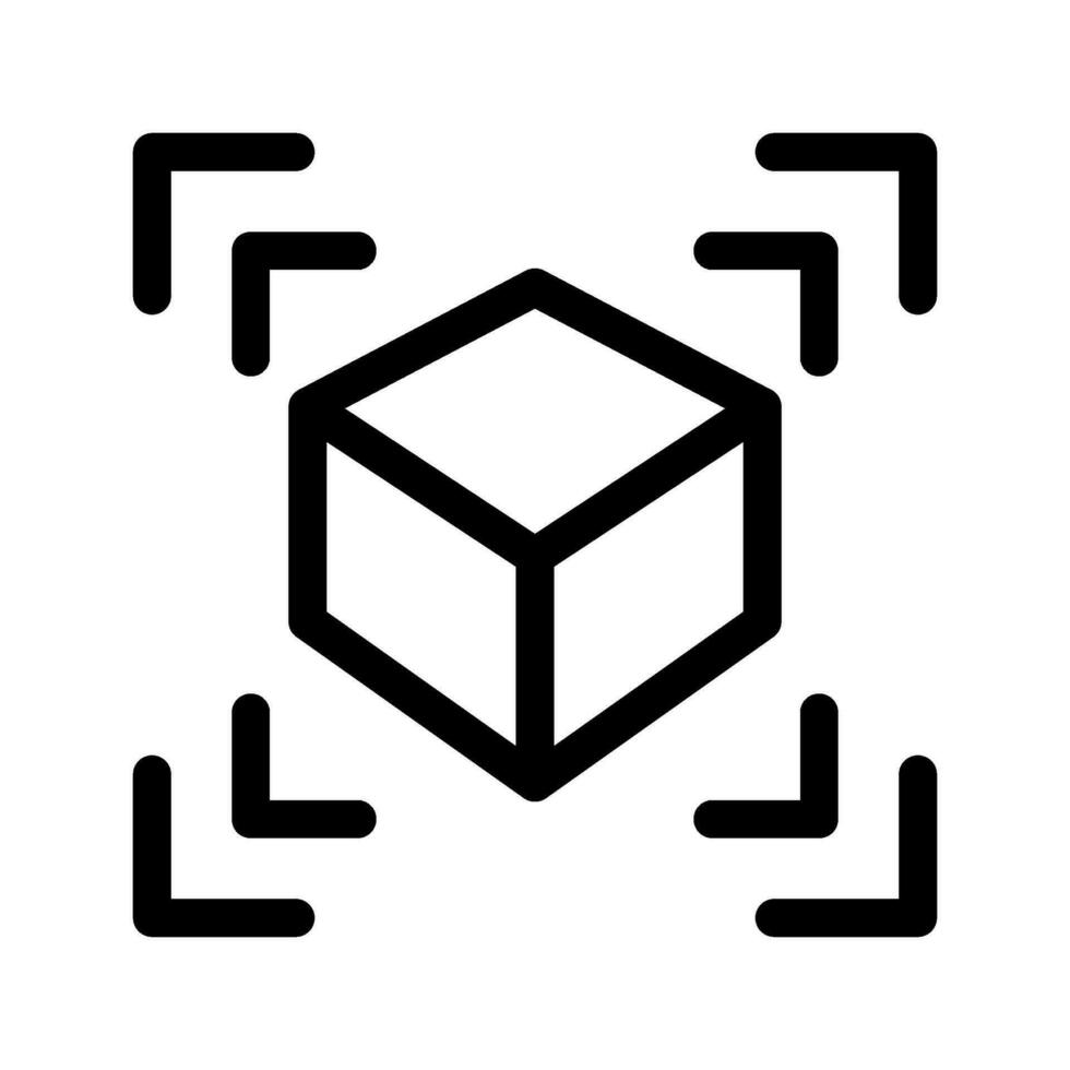 Cube Augmented Reality Icon Vector Symbol Design Illustration