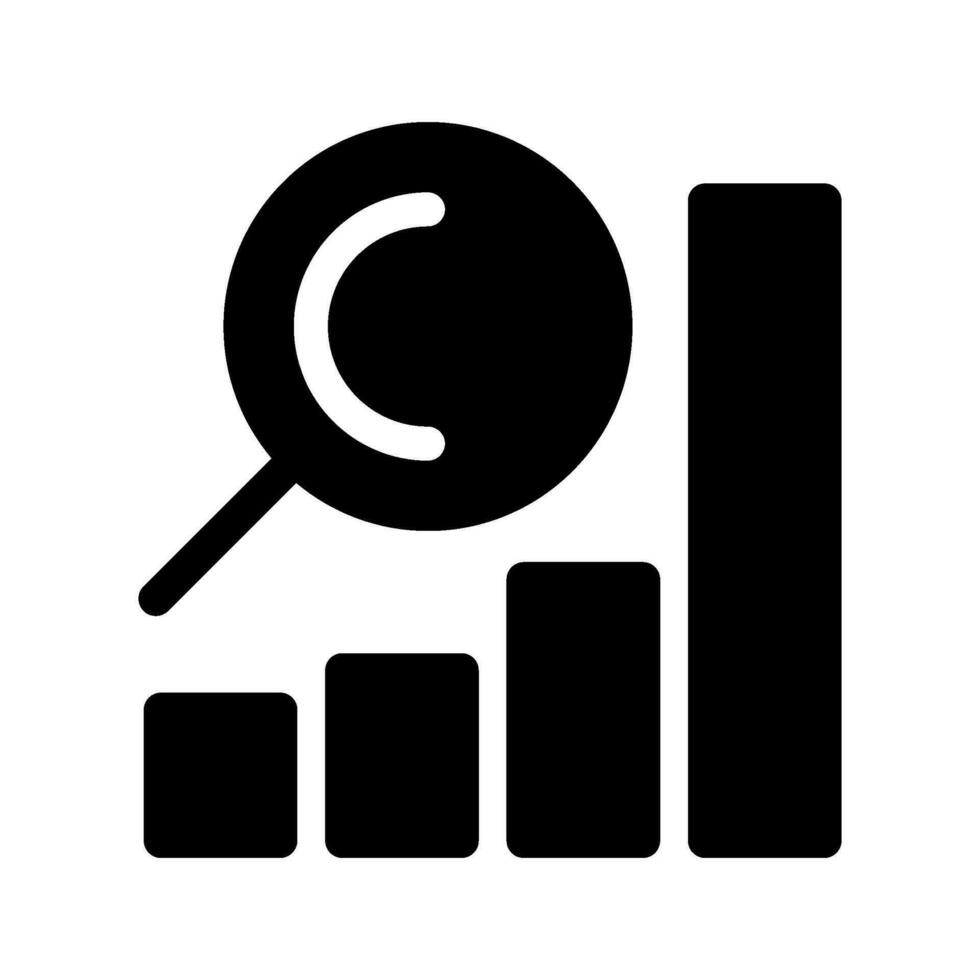 Search Statistics Data Icon Vector Symbol Design Illustration