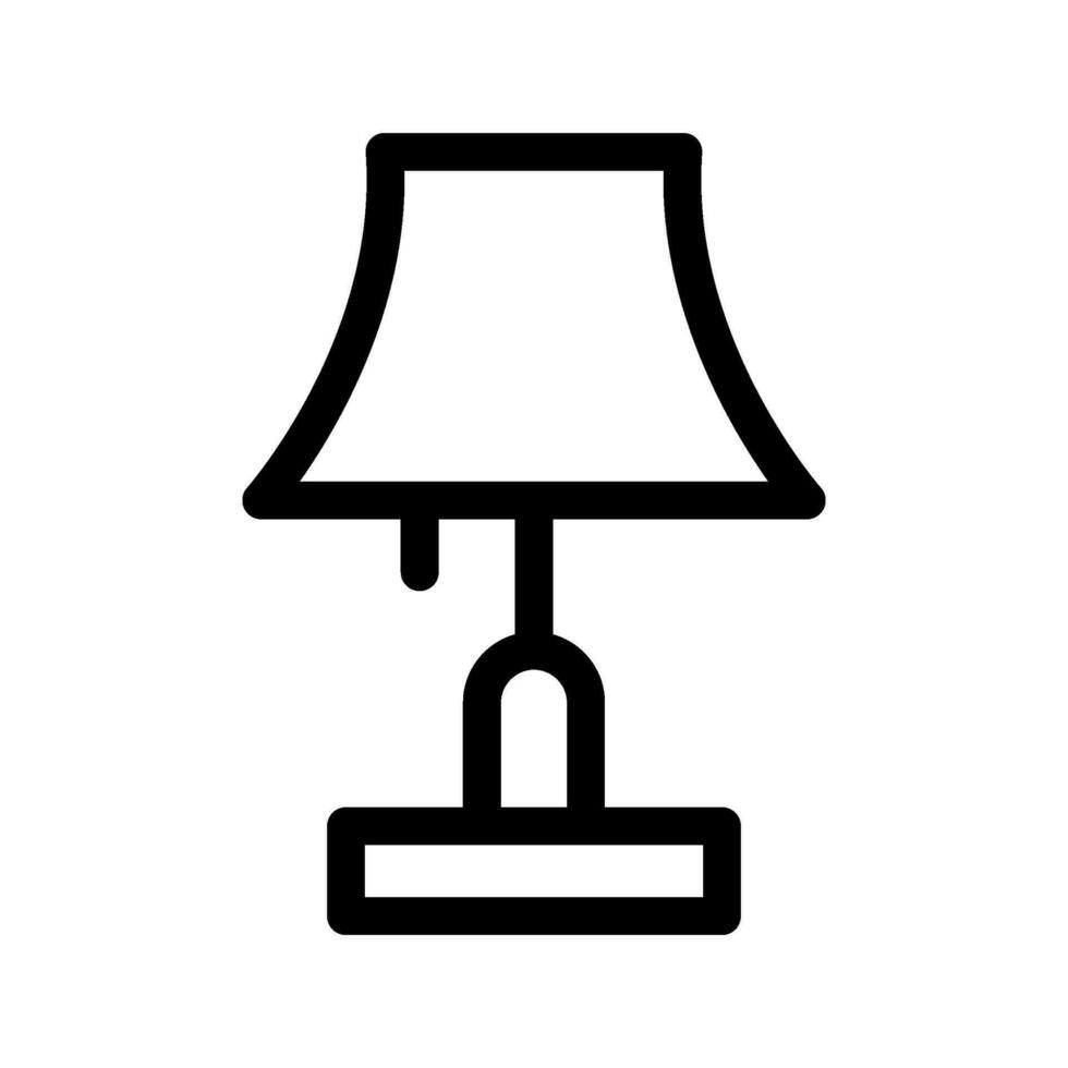 Table Lamp Icon Vector Symbol Design Illustration