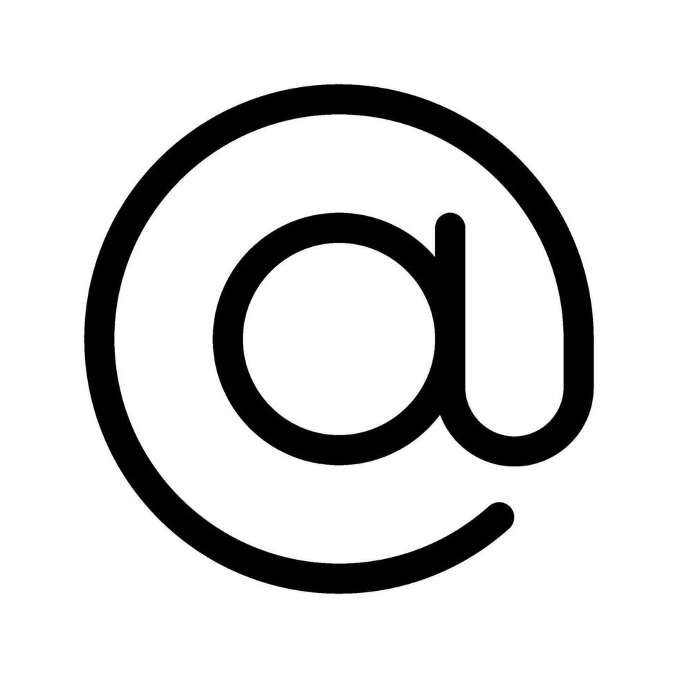 At Sign Icon Vector Symbol Design Illustration