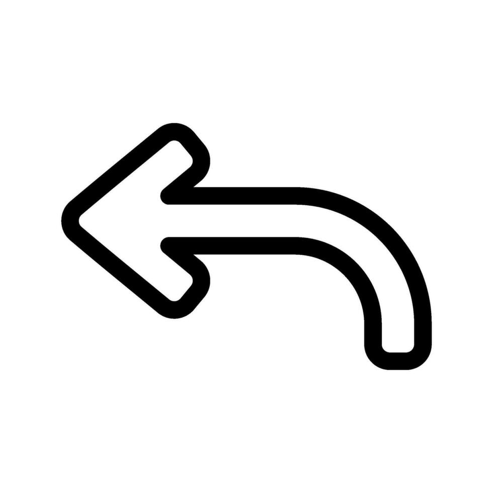 Backward Icon Vector Symbol Design Illustration