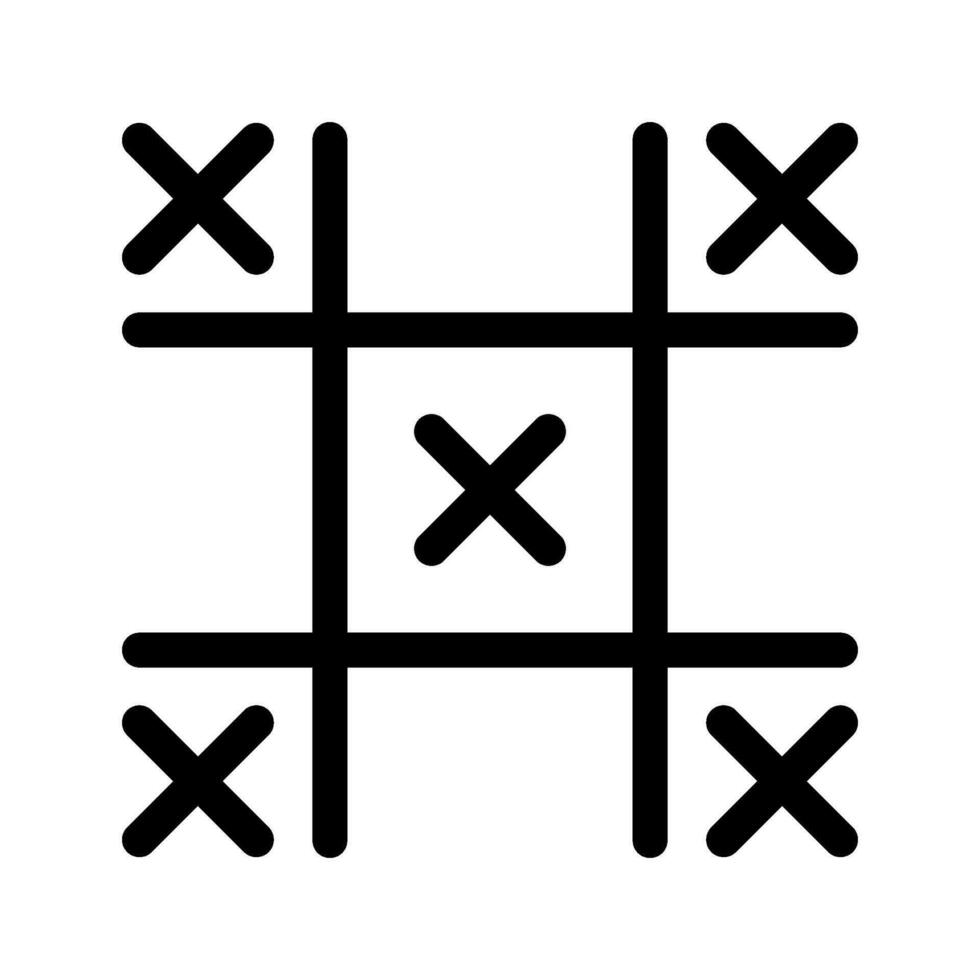 Tic Tac Toe Icon Vector Symbol Design Illustration