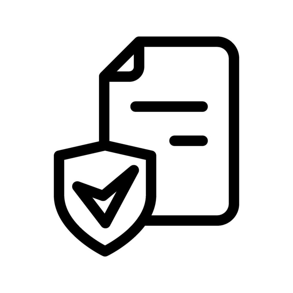 Document Shield Icon Vector Symbol Design Illustration