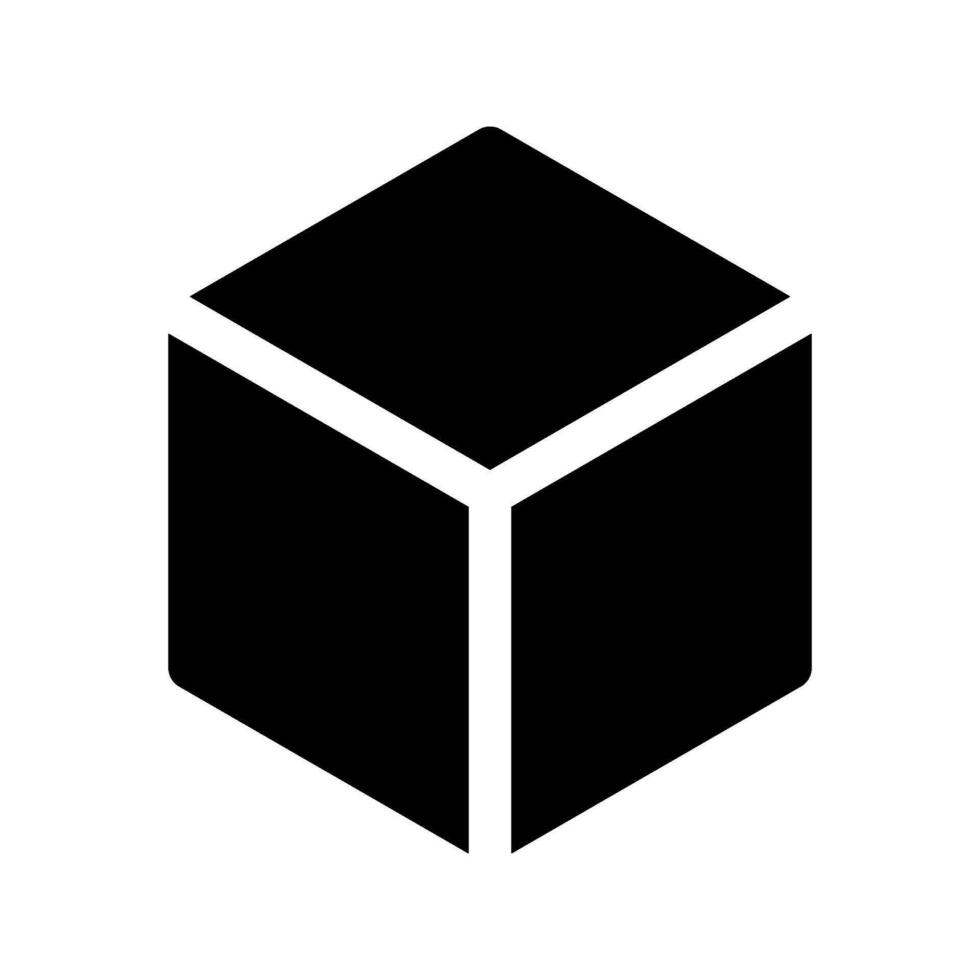 Cube Icon Vector Symbol Design Illustration