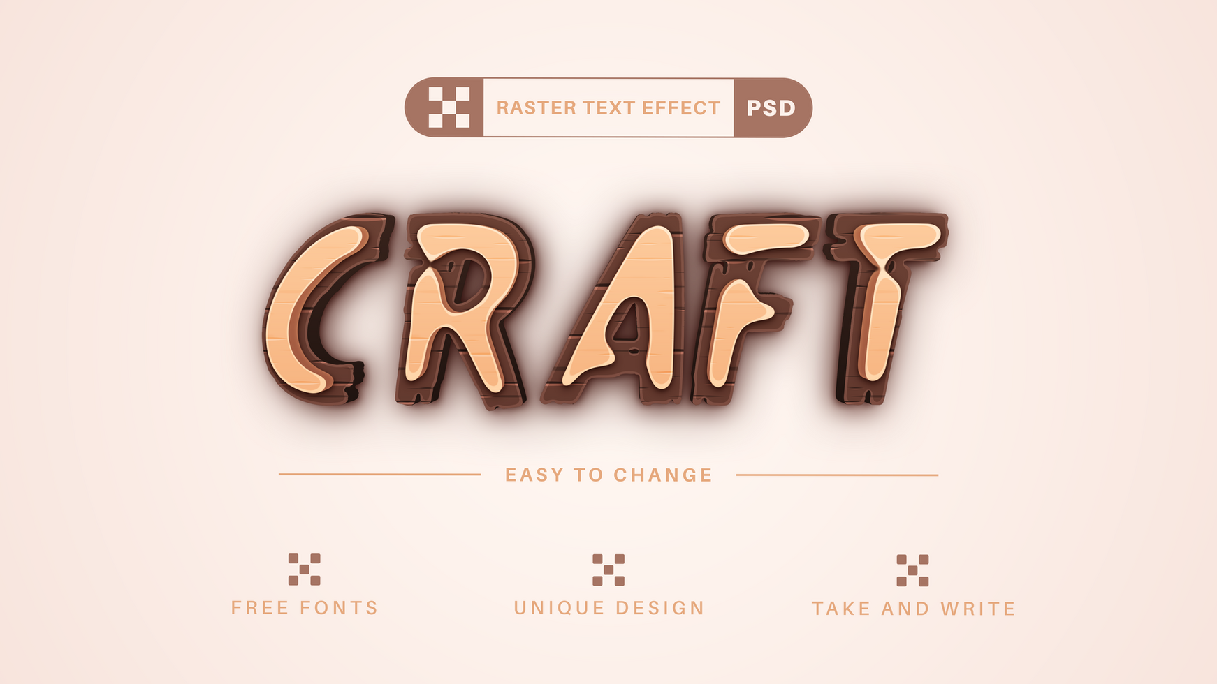 Wood - Editable Text Effect, Font Style psd