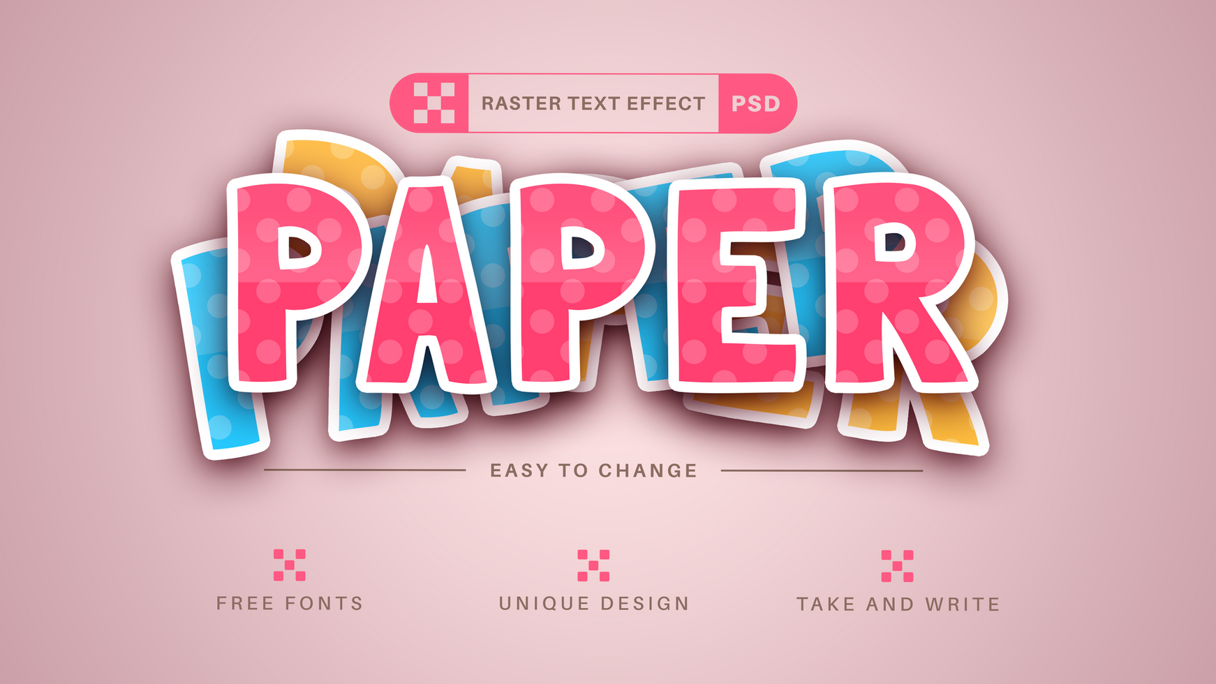 Paper Craft - Editable Text Effect, Font Style psd