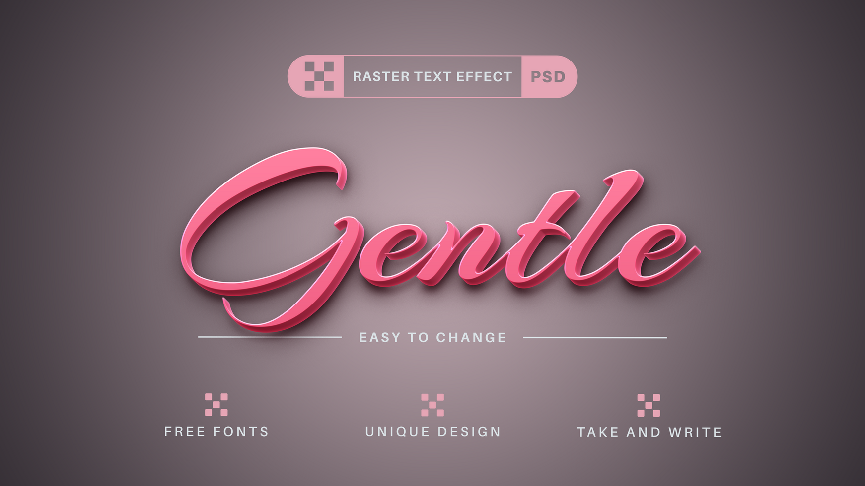 Gentle Editable Text Effect Font Style psd