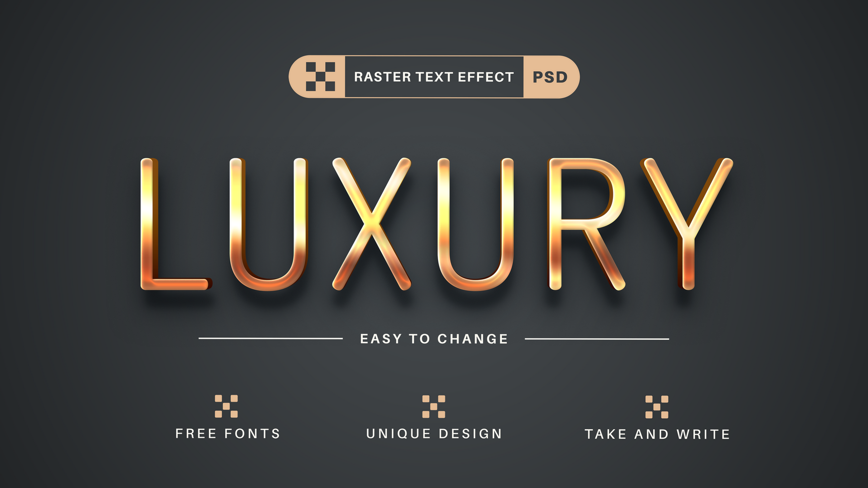 PSD Luxury - Editable Text Effect, Font Style