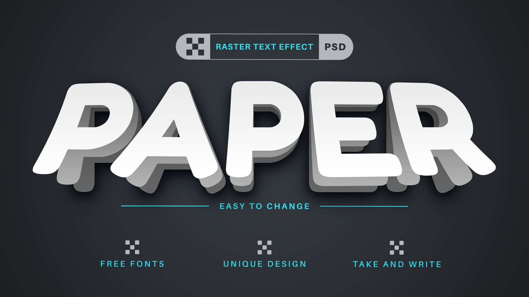 Paper - Editable Text Effect, Font Style psd