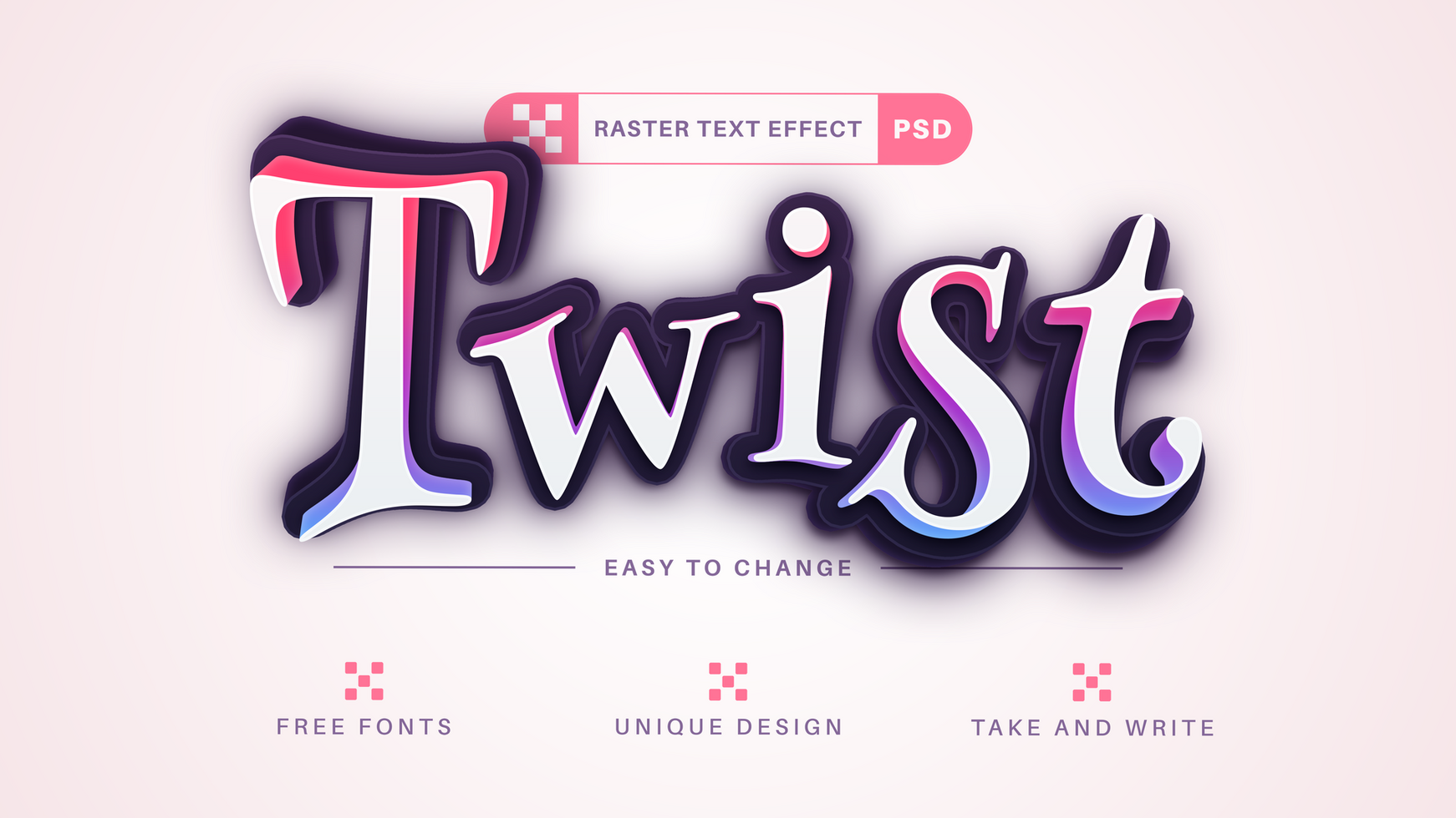 Twirl - Editable Text Effect, Font Style psd