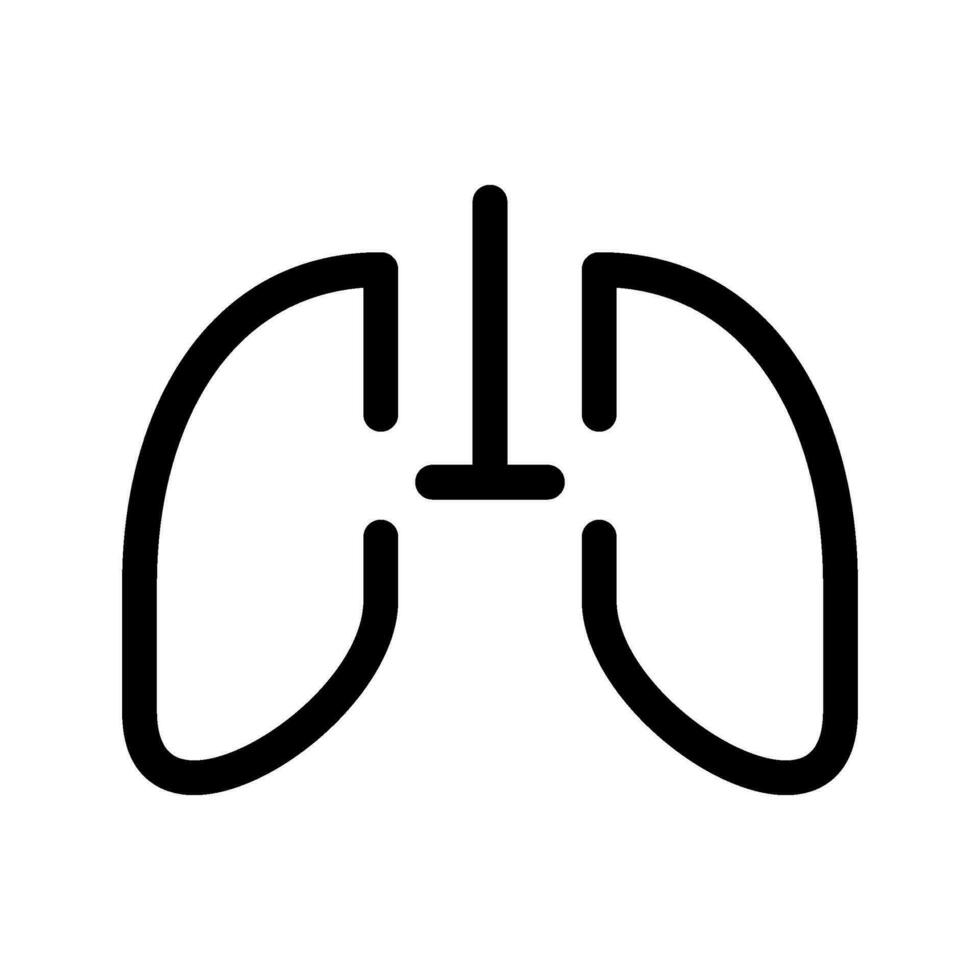 Lungs Icon Vector Symbol Design Illustration