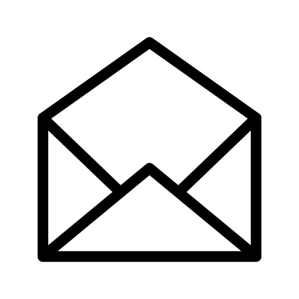 Opened Envelope Icon Vector Symbol Design Illustration