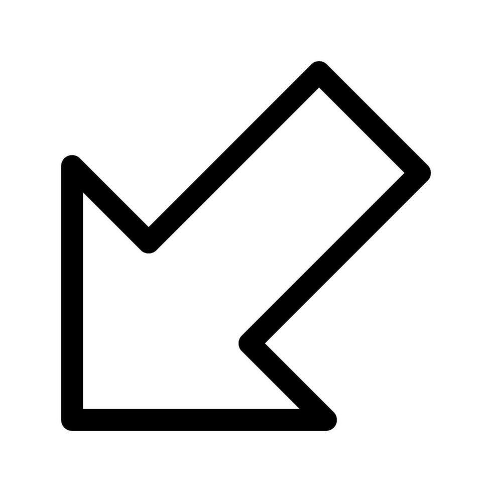 flecha sur Oeste icono vector símbolo diseño ilustración