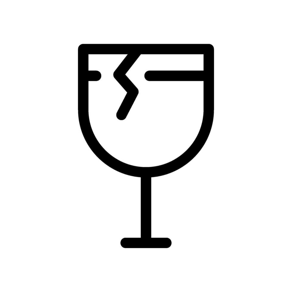Fragile Icon Vector Symbol Design Illustration