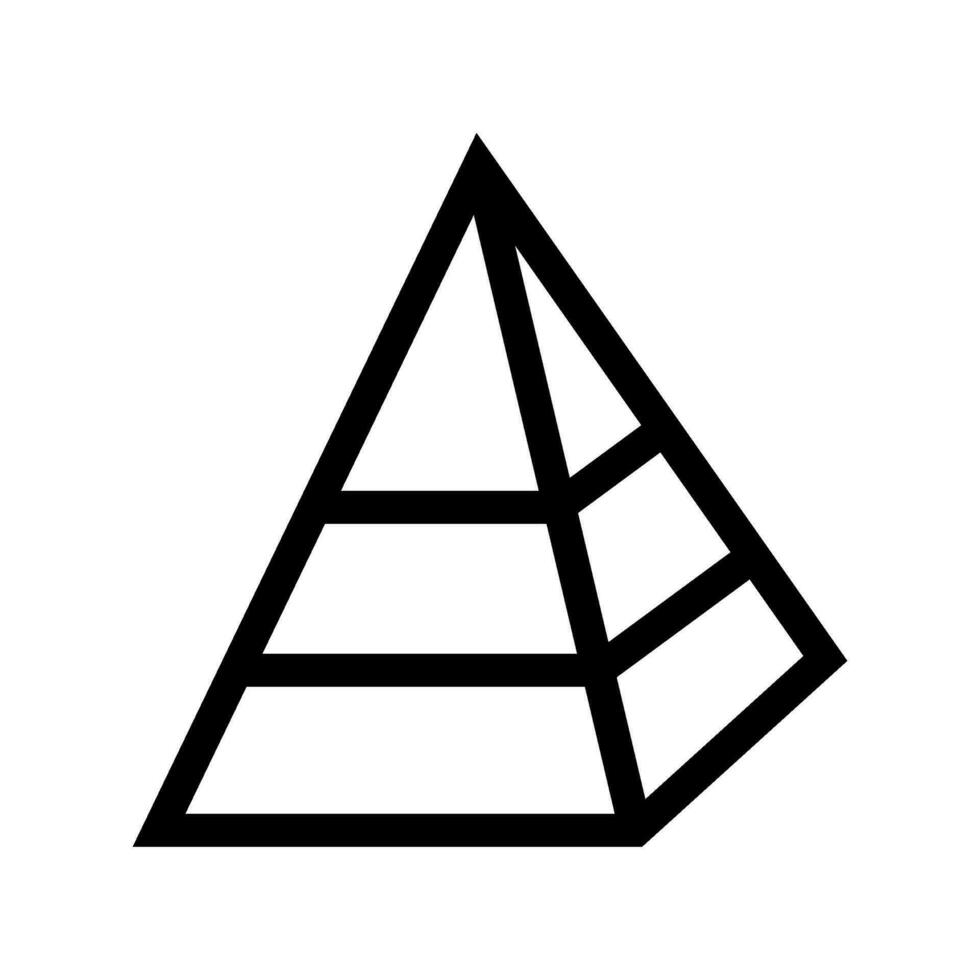 Pyramid Icon Vector Symbol Design Illustration
