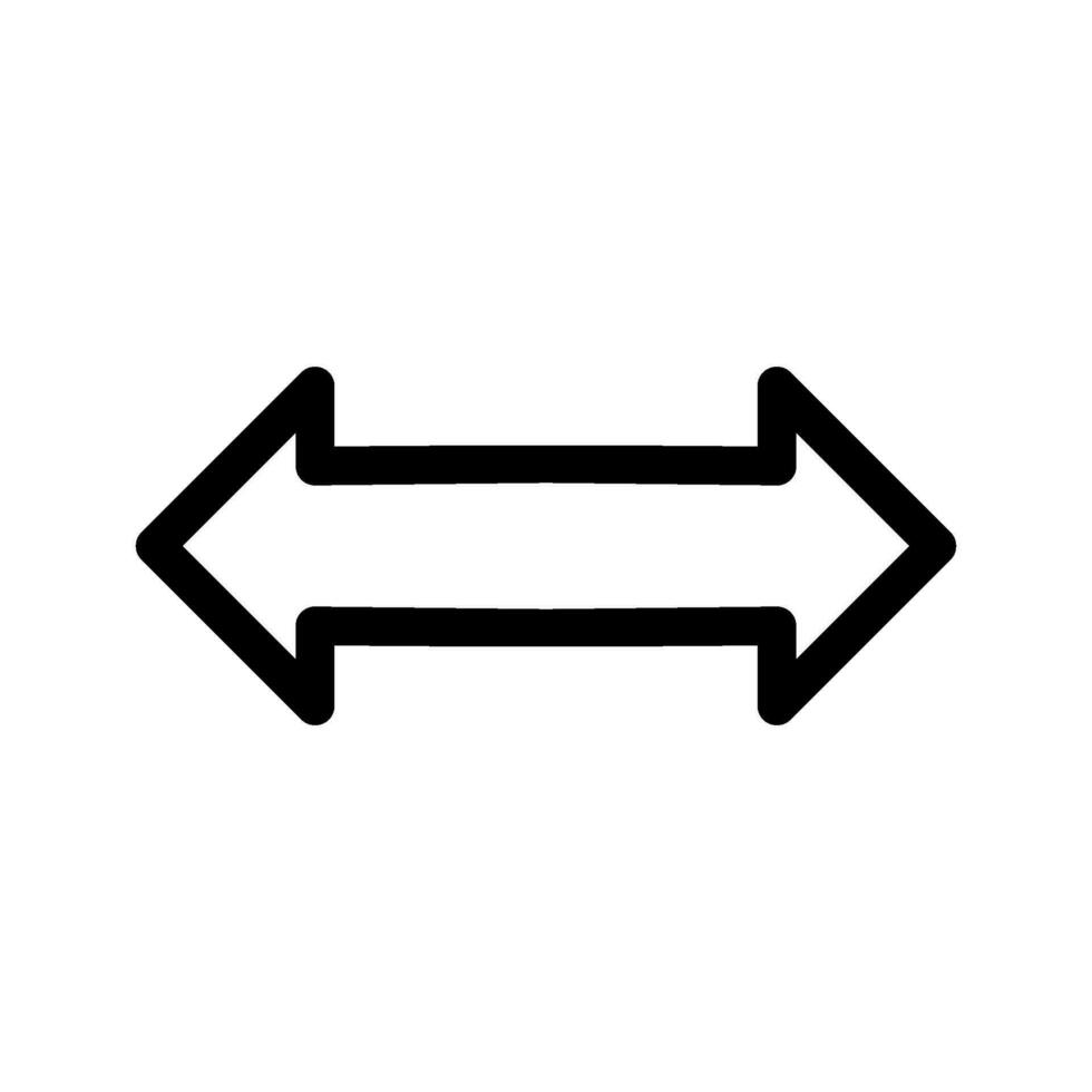 moverse horizontalmente icono vector símbolo diseño ilustración