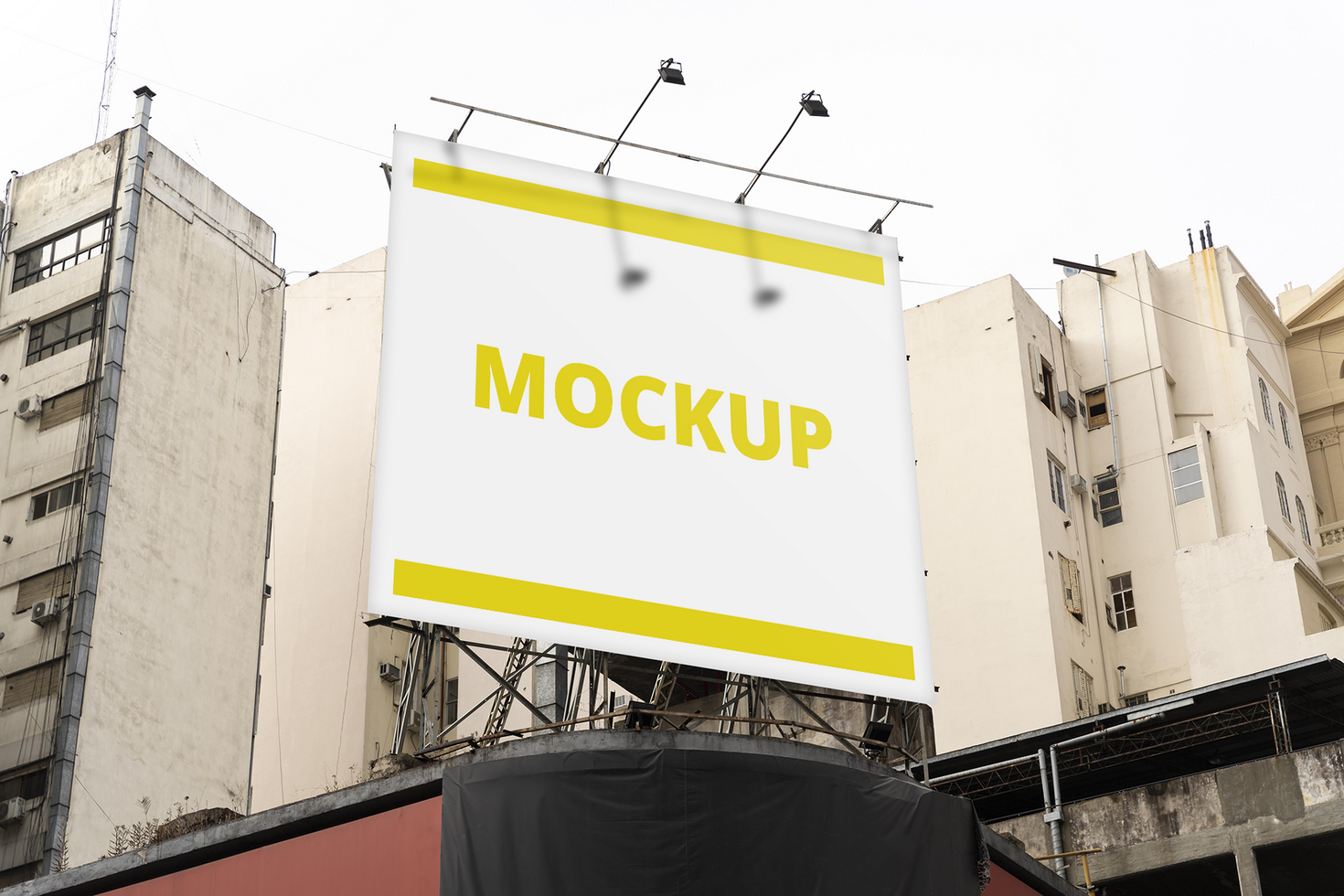 Street billboards design mockup psd