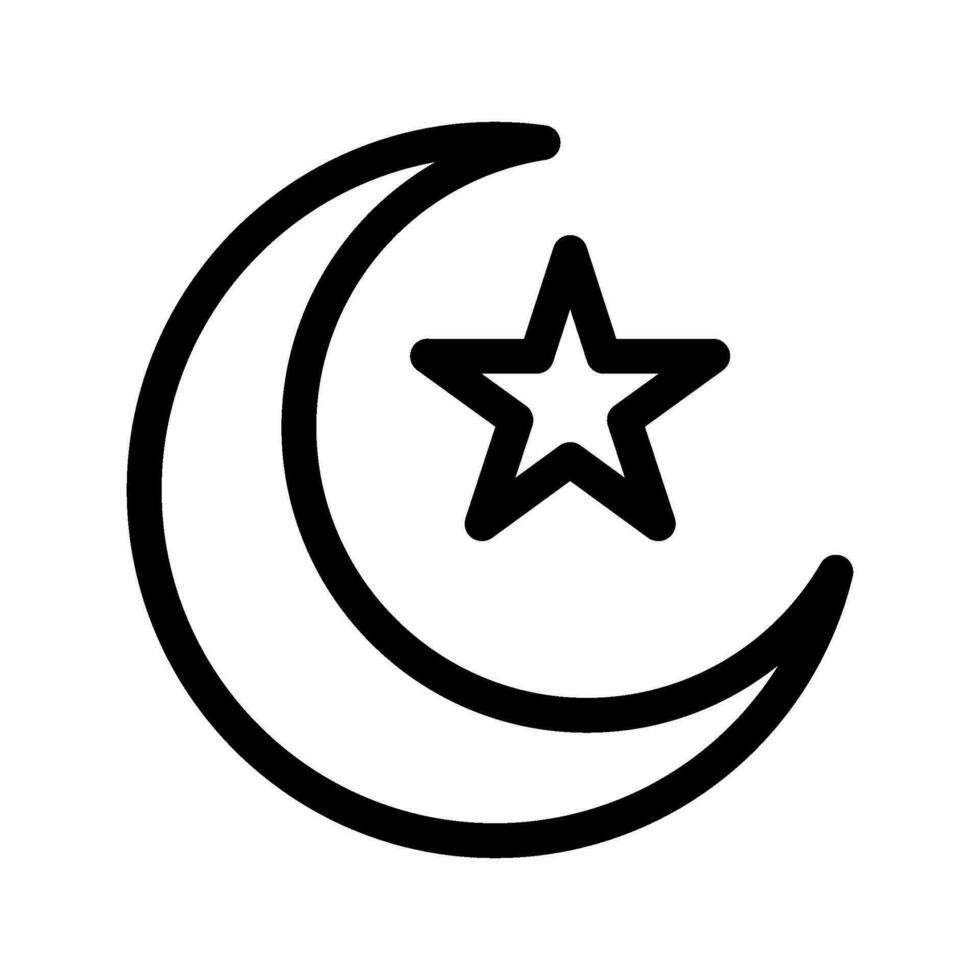 Crescent Icon Vector Symbol Design Illustration