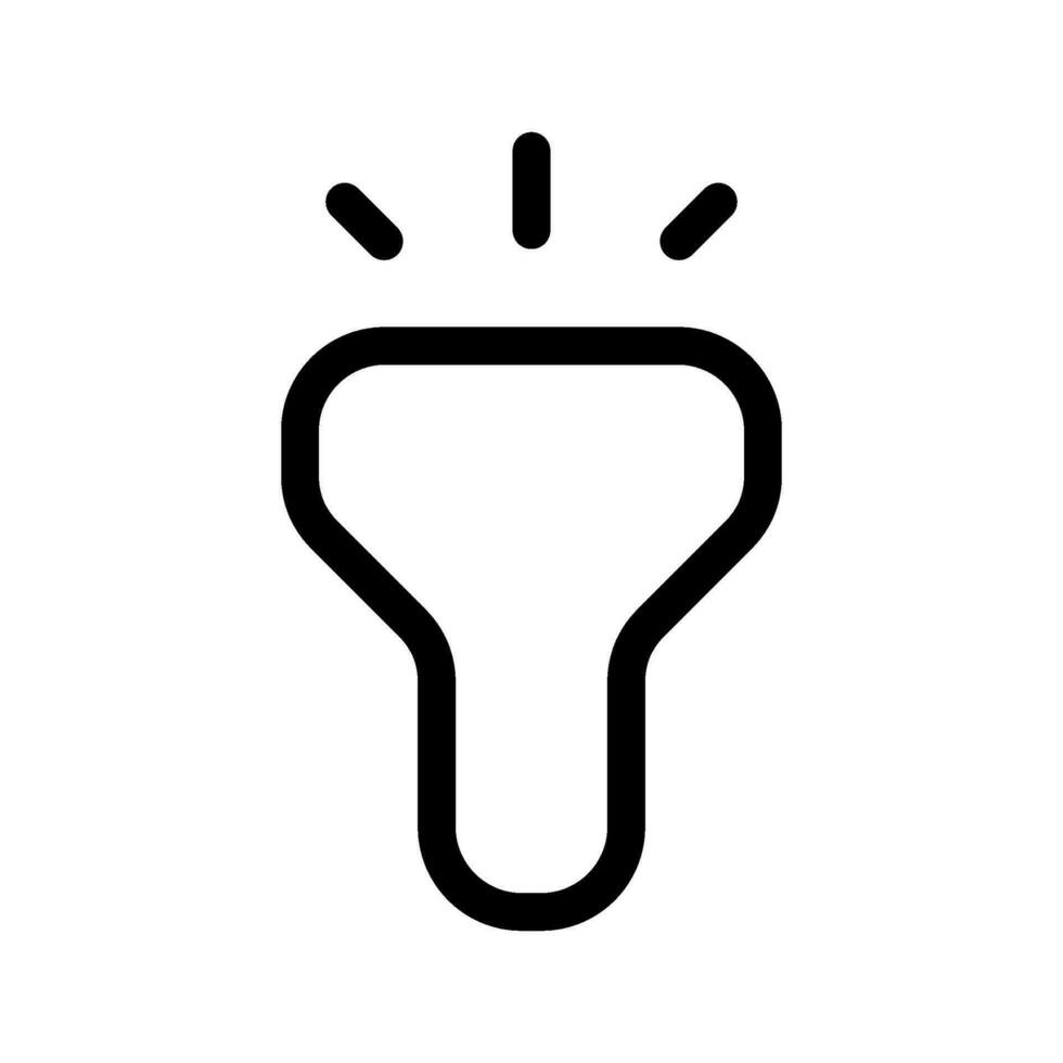 Flashlight Icon Vector Symbol Design Illustration