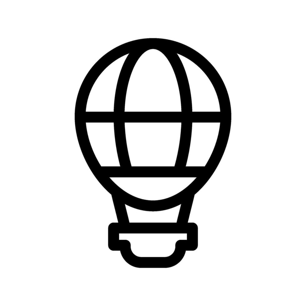 Hot Air Balloon Icon Vector Symbol Design Illustration