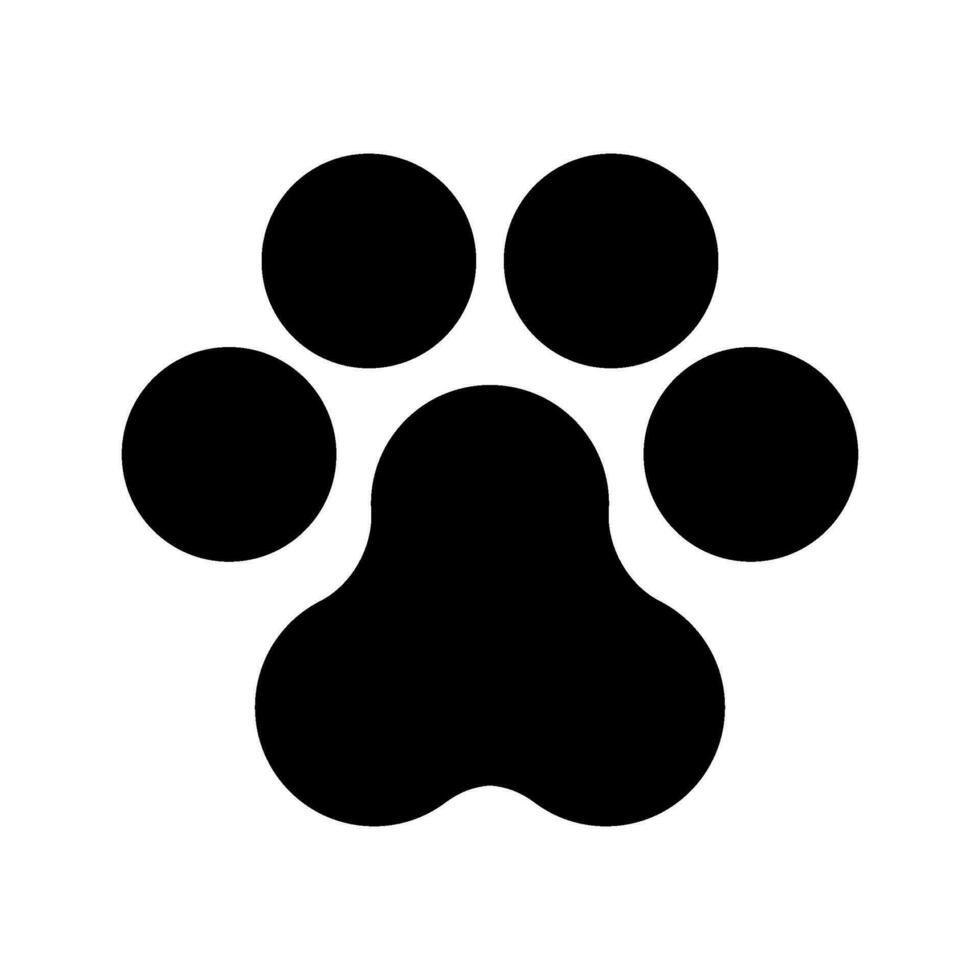 Paw Print Icon Vector Symbol Design Illustration