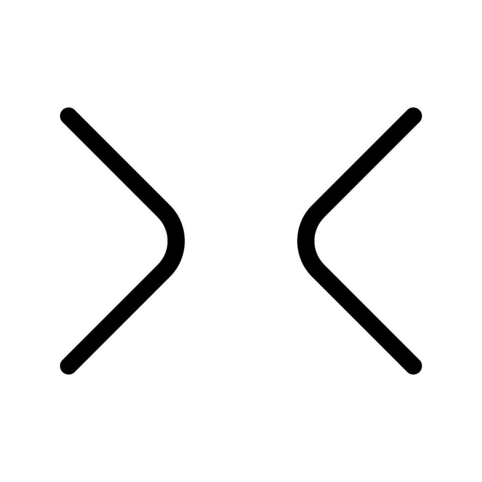 Horizontal Shrink Icon Vector Symbol Design Illustration