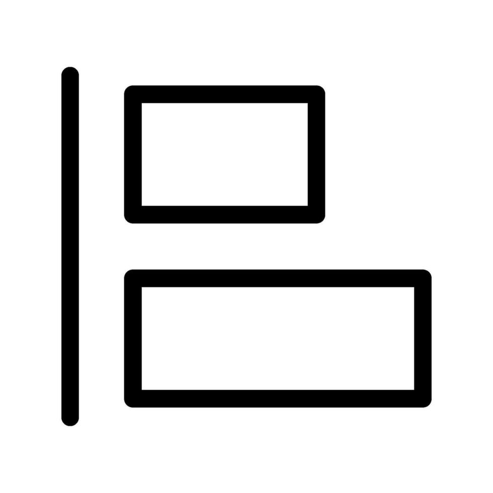 Align Left Icon Vector Symbol Design Illustration